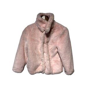 Girl's C&C California Pink Fuzzy Coat Size 12